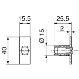 Anschwei�muffen M10 x 1, Stahl blank