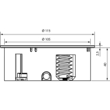 Einbausteckdose TWIST 2S, 2 Stk. Schukosteckdosen, Edelstahl Effekt