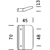 HOPPE Balkontrgriffe 45 x 70mm, wei