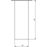 Barkonsole Jumbo, Hhe 170 mm, Aluminium Edelstahl Effekt