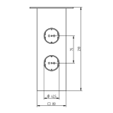 Barkonsole Jumbo \"Power Station\", Hhe 170 mm, Aluminium Edelstahl Effekt