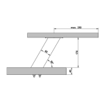 Barkonsole Korfu schrg, Hhe 170 mm, Edelstahl gebrstet