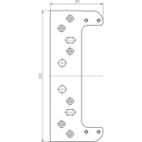 Befestigungsplatte fr Futterzarge zu TECTUS TE540 3D, Stahl verzinkt