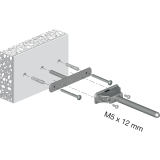 Befestigungsplatte Triade, Bohrtiefe 60 mm, Zinkdruckguss