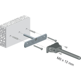 Befestigungsplatte Triade Maxi/XXL, Bohrtiefe 60 mm, Zinkdruckguss