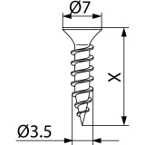 BLUM Befestigungsschrauben fr Dbel Topfscharnierbefestigung Blum, 3,5 x 12 mm