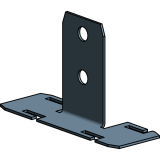 Befestigungswinkel Aktor oben f�r C- und L-Profil Aktor horizontal, Alu natur
