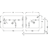 Bettwinkel, B 45, H 75, T 50, Materialstrke 2.2 mm, FE silbergrau