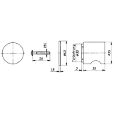HEKNA ERGO-LINE SYSTEM 30 M�belknopf Metall ohne Funktion, Zamak matt