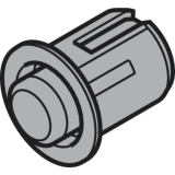 BLUM SERVO-DRIVE BLUM-Distanzpuffer Bohr � 8, KS RAL 7037 staubgrau