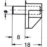 Steckbodentrger Safety, Bohr  5 mm, Kunststoff braun, VPE 1000 ST