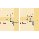 HETTICH SEKURA 7 Bodentrge zum Anschrauben, Bohr  5 mm, vern.