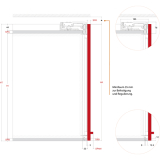 Schiebetrbeschlag Slider S 20 Typ 3, Flgelbreite 1300, Korpusbreite 2600