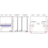 Bremsklappenhalter Winch 10 mit Stahlseil RE, KH 200-480, Aluminium/KS grau