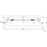 Briefeinwurf 315 x 80 mm, Edelstahl