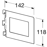 B�cherb�gel 10801, 142 x 118 mm, Stahl wei� (�hnlich RAL 9003)