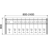 C 3000 Tischgestell rechtes Seitenteil C- Fu; H: 712mm; T:750mm; RAL 7016