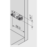 BLUM CLIP Exzenter Montagplatte gerade, Stahl, EXPANDO, Distanz 3 mm