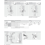 BLUM CLIP top BLUMOTION Alurahmenscharnier 95, 18 mm, mit Feder, Schrauben