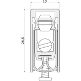 Trdichter 1773ACU, Breite 13 mm, Hhe 28,5 mm, Lnge 1122 mm, Aluminium natur