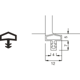 Transchlagdichtung M 680, Kurzbund  16,5 Meter, Kunststoff braun