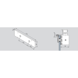 Befestigungsplatte Glas/Glas TS92, silber (12.334)