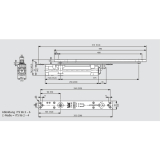 Trschlieer DORMA integiert ITS 96 2-4, Flgelb.-1100 mm, Achse 8 mm verlngert