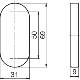 DORMA Blindrosette 6679 BL, Edelstahl matt