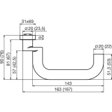 DORMA Dr�ckerlochteil PREMIUM 8100 - A FS, 23, 5 mm, silber eloxiert