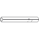 DORMA Dr�ckerstift PR 114 PB FS - Vierkant 9 mm, 84 mm, Stahl verzinkt