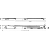 Schliefolgeregler DORMA SR 392, Gr. 1 : 1050 mm, f. Flgelb. ab 800 mm,verzinkt