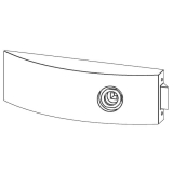 Schloss Studio Arcos unversperrbar, Glas 8 mm, silber eloxiert (24.201)