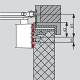 Montageplatte DORMA fr TS 72, silber