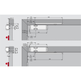 Trschlieer TS 90 Impulse EN 3-4, 1-flg. mit Gleitschiene, silber