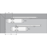 Trschlieer TS 90 Impulse EN 3-4, 1-flg. mit Gleitschiene, silber