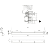 Sturzfutterwinkel DORMA TS 90 Impulse, silber