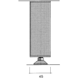 Dekorfu Square 45x45 mm, Lnge 200 mm, Kunststoff silberfarbig