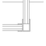 Design Alu-Eckprofil 5000 mm. Edelstahl Effekt