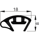 Dichtungsprofil fr Halteprofil Alu Isostar, Kunststoff braun