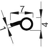 Dichtungsprofil Isostar Rundprofil 4 mm, Kunststoff wei�