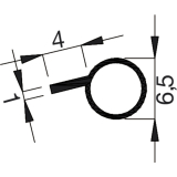Dichtungsprofil Isostar Rundprofil 6,5 mm, Kunststoff braun