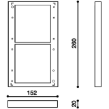 Distanzrahmen Junior, H 20mm, KS schwarz