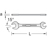 GEDORE Doppelmaulschlssel 6 DIN3110 6 x 7 mm