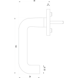 DORMA Fenstergriff OGRO 4100SO - verdeckt geschr., VK 7 x 35 mm, silber elox