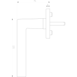 DORMA Fenstergriff OGRO 4906SO - verdeckt geschr., VK 7 x 35 mm, Edst. matt