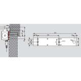 Montageplatte DORMA fr TS 73 EMF, silber