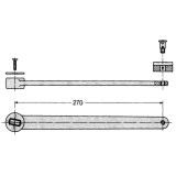 Schwinghebel DORMA flachkonisch, Stahl im Gesenk geschmiedet, verzinkt