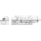 Fhrungsgehuse Dorma fr Schwinghebel, silber eloxiert