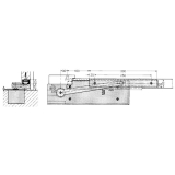 Fhrungsgehuse Dorma fr Schwinghebel, silber eloxiert