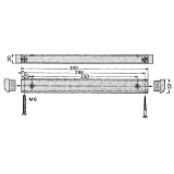 Fhrungsgehuse Dorma fr Schwinghebel, silber eloxiert